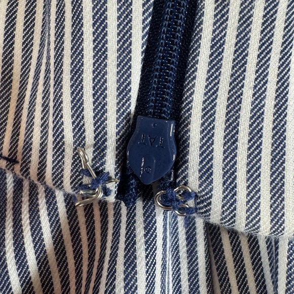 Lane Bryant Pinstripe Pencil Skirt with Tie Waist Navy White Womens Size 16 - Picture 6 of 11